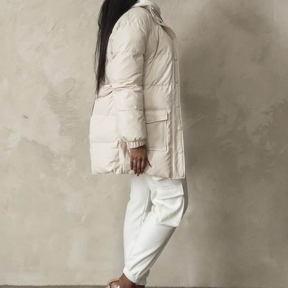 JLUXLABEL ASPEN LONG PUFFER COAT Ivory - S - Picture 10 of 13